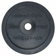 Диск 20 кг олимпийский, черный ProfiGym